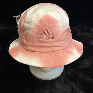 NWT Adidas Pink and White Bucket Hat